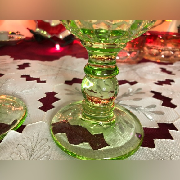 VTG Godinger Twill Emerald Wine goblets - Picture 5 of 7